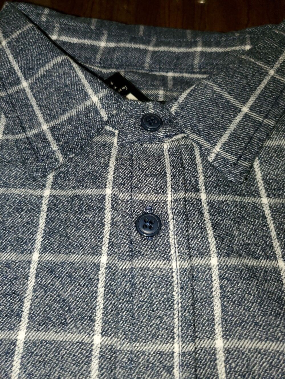 Mens PX Blue Long Sleeve Button Down Shirt Plaid NWT Medium - Picture 12 of 16